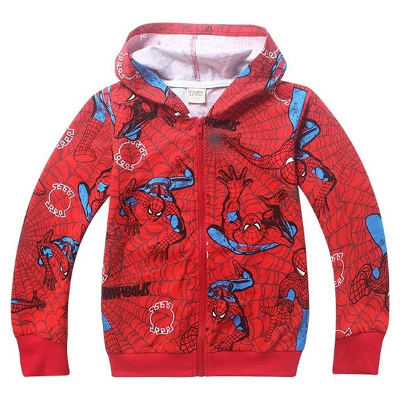 New Style Spiderman Winter Spring Autumn Hoodie for Boys | Spiderman Cartoon Hoodie Jackets for Kids