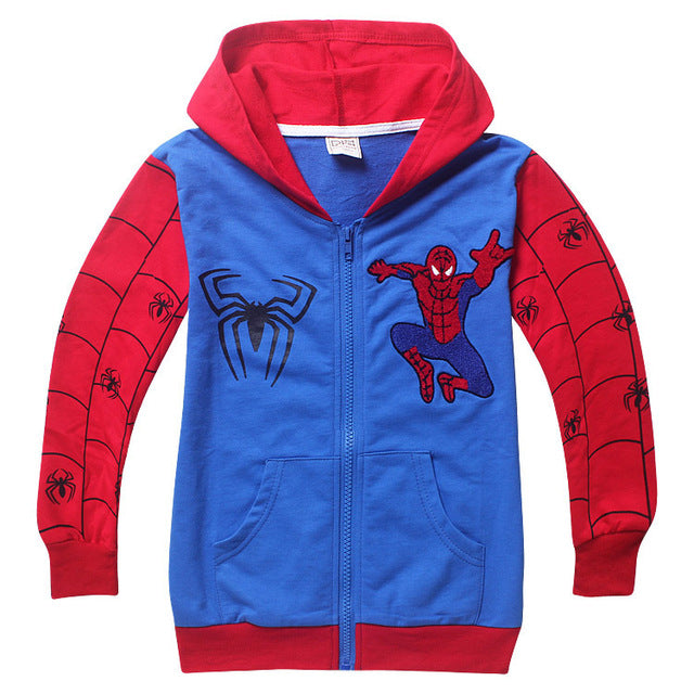 New Style Spiderman Winter Spring Autumn Hoodie for Boys | Spiderman Cartoon Hoodie Jackets for Kids