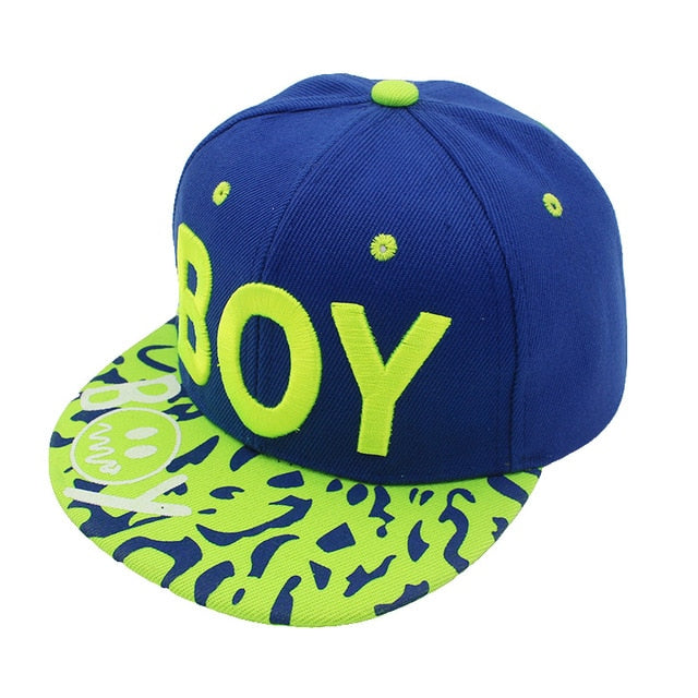 New Spring & Summer Baby 3D Letter BOY Cap | Boy Adjustable Baseball Cap (3-8 Years) | Kids Snap-back Hip-Hop Hat