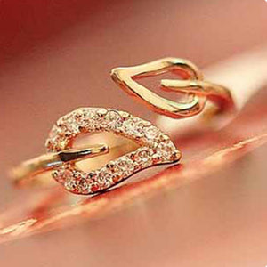 Commitment Gift Shining Bright Elements Open Ring for Women