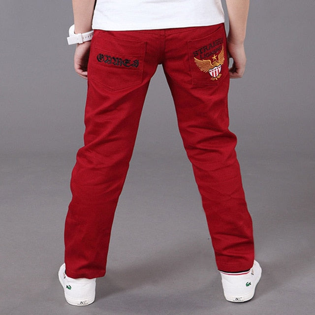 Casual Boys Jeans Pant for All Season | Solid Cotton Mid Elastic Waist Jeans Pant for Boys