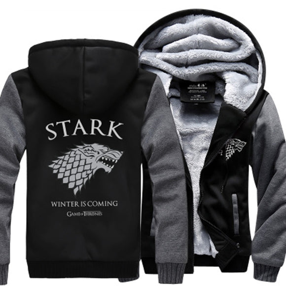 Fleece Thicken Stark Alphabetic Sweatshirt High Quality Hoodie for Men