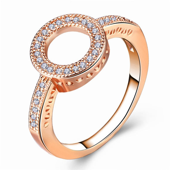 Female Round Finger Ring For Women | Lover Wedding & Party Trendy Jewelry