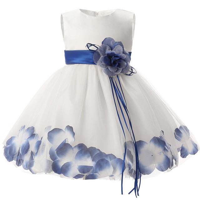 Flower Baby 1st & 2nd Birthday Outfit Dress | Newborn Baby Girl Baptism Wedding Gown