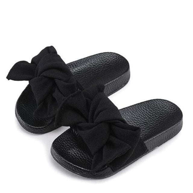 Bowknot Summer Slippers for Princess Girls | Open Toe Kids Beach Shoes