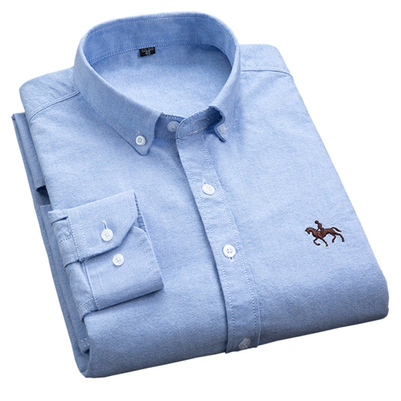 Oxford Fabric 100% Cotton Comfortable Businessman Shirts