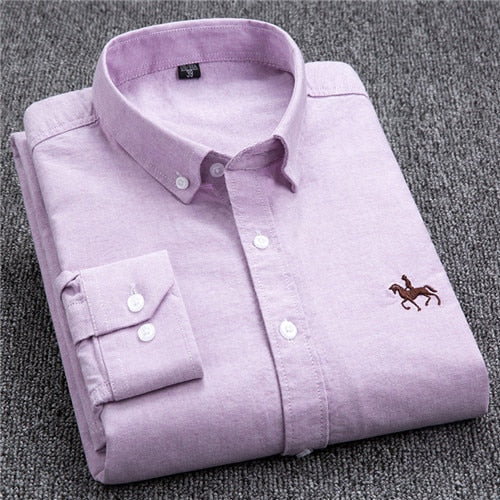 Oxford Fabric 100% Cotton Comfortable Businessman Shirts