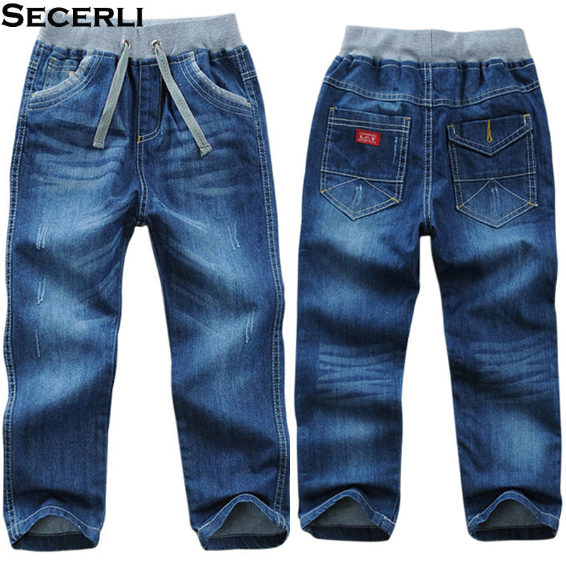 Boys Denim Jeans Casual Elastic Waist Pant for Spring & Autumn | Cotton Boys Jeans Trouser for Boys