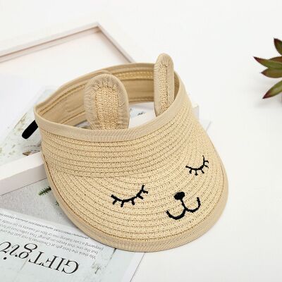 Adjustable Summer Children's Empty Top Casual Shade Cat Face Hat for Boys & Girls