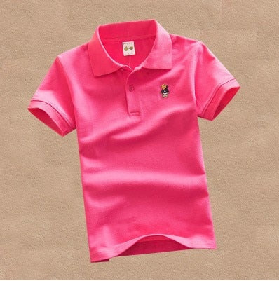 New Fashionable Boys T-Shirt for Kids | Summer Solid Color Cotton Short Sleeve Polo Shirt for Boys