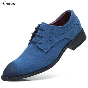 Cow Suede Classic Men Dress Shoes | Formal Oxfords Fashion Casual Business Leather Shoes