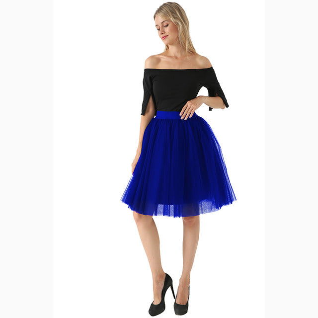New 5 Layer Puffy Arrival Tulle Skirt for Women | Wedding Over-skirt Petticoat Lolita Dress