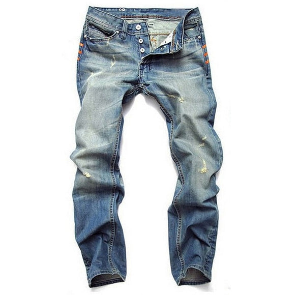 Casual Straight Slim Cotton High Quality Denim Jeans for Men