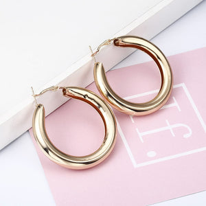 Geometric Big Round Hollow Drop Earrings for Women