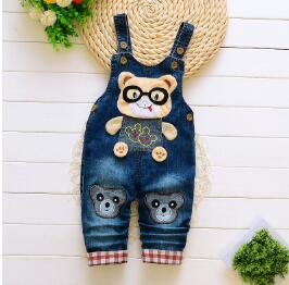 Summer Baby Boys & Girls Cartoon Overalls Denim Pant | Children Unisex Jeans Jumpsuit Pant from Kids Clothing