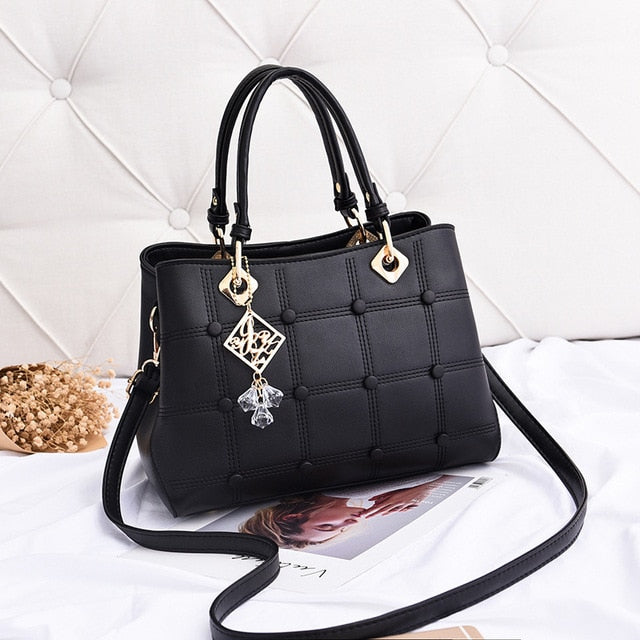 Women Leather Tote Travel Handbag