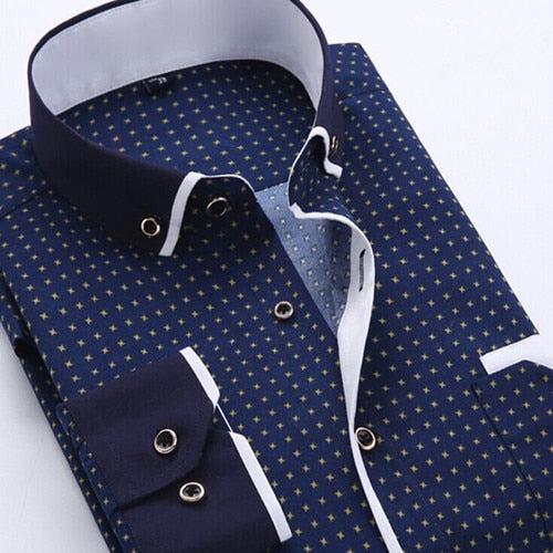 New Arrival Button Down Collar High Quality Long Sleeve Men's Shirt