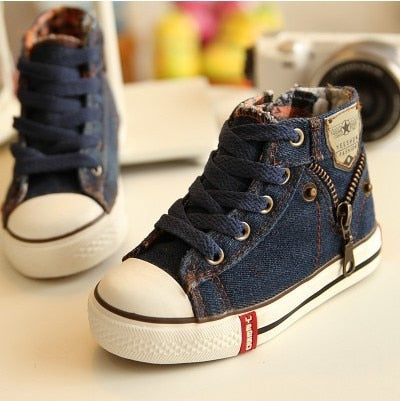 Canvas Children Sport Shoes for Boys & Girls | Jeans Denim Casual Sneakers Shoes