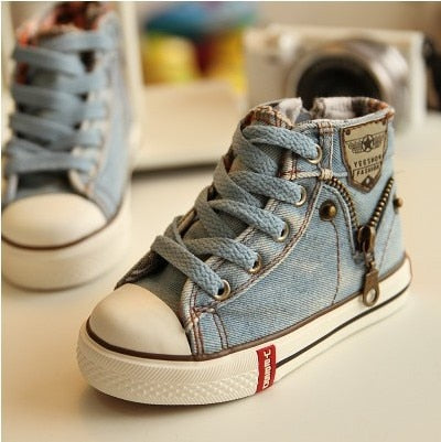 Canvas Children Sport Shoes for Boys & Girls | Jeans Denim Casual Sneakers Shoes