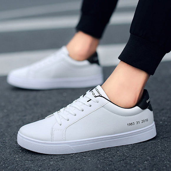 Spring White Casual Sneakers Shoes for Male