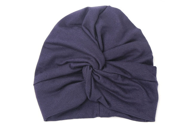 Cute Baby Boys & Girls Cotton Soft Turban Twisted Knot Beanies Hat | Toddler Newborn Kids Caps