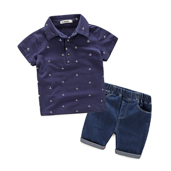 Boys Summer Clothing Set | Cotton T-Shirt + Short Tracksuit for Baby Boys