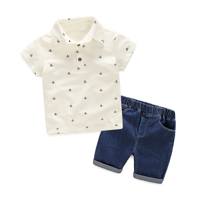 Boys Summer Clothing Set | Cotton T-Shirt + Short Tracksuit for Baby Boys