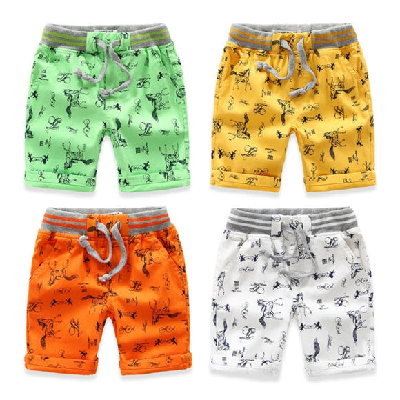 Cartoon Printed Horse Summer Boys & Girls Shorts (2-7 Years)