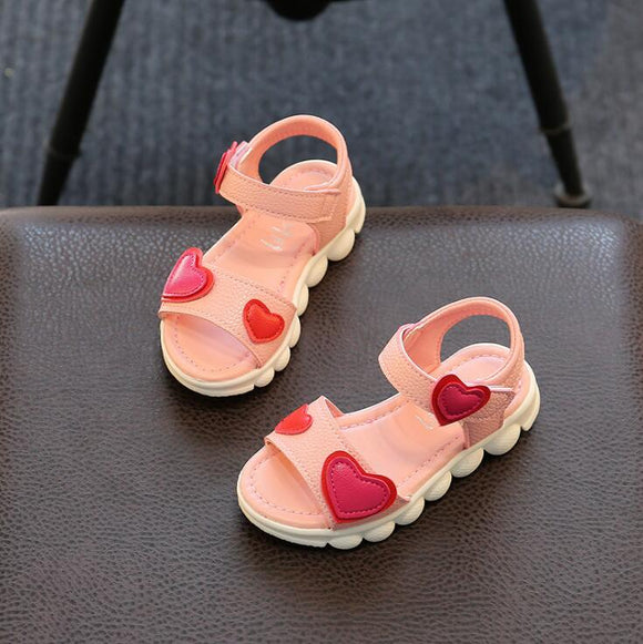 Summer PU Leather Flowers Sandal Shoes for Girls