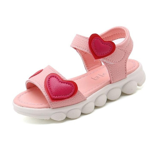 Summer PU Leather Flowers Sandal Shoes for Girls