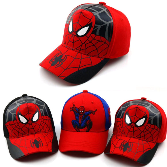 New Spiderman Cartoon Baby Boy & Girl Hats | Baby Embroidery Cotton Baseball Caps for kids