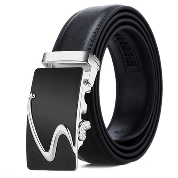 Leather Strap Automatic Buckle Belts for Men