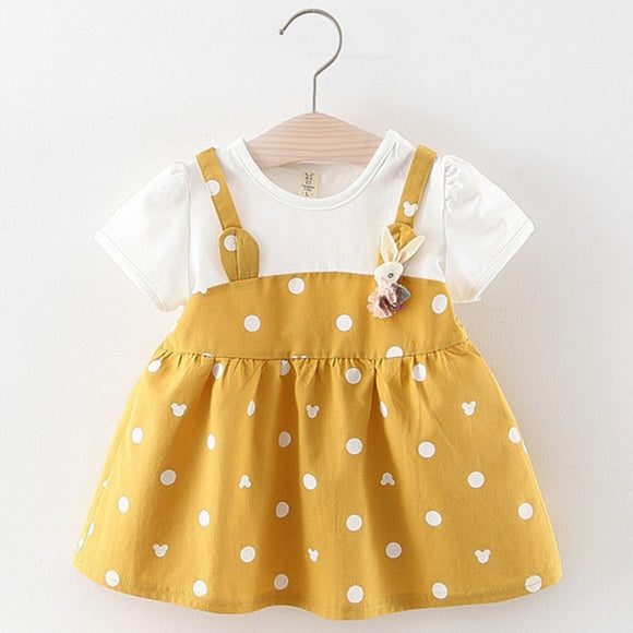 Baby Summer Dress Bow Belt Design | Newborn Baby Girl Cute Sleeveless Dress