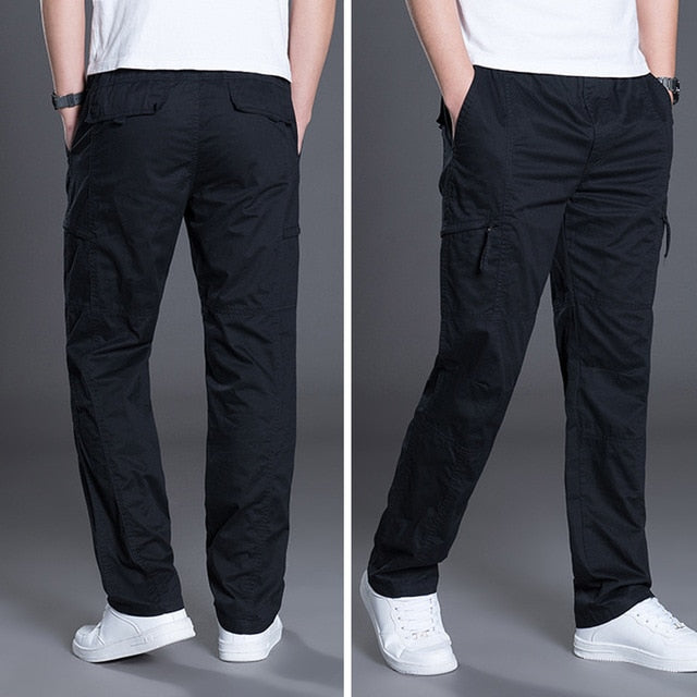 Fashionable Men's Casual Cotton Long Straight Joggers Pant