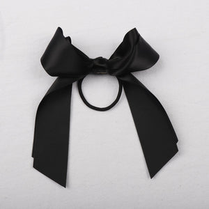 Women Rubber Bands Ribbon Hair Bow | Elastic Hair Band Rope Scrunchies Ponytail Holder Gum for Girls