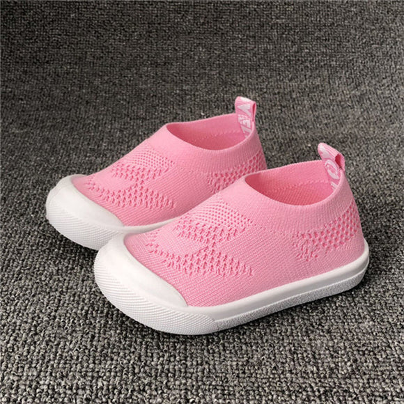 Candy Color Soft Stretch Fabric Breathable Sports Shoes for Boys & Girls