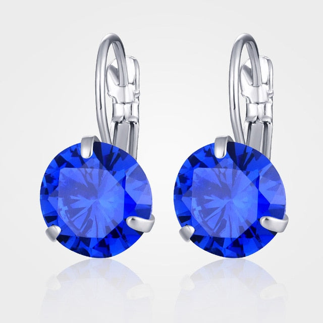 Simple Copper Plated Temperament Zirconia Earrings For Women